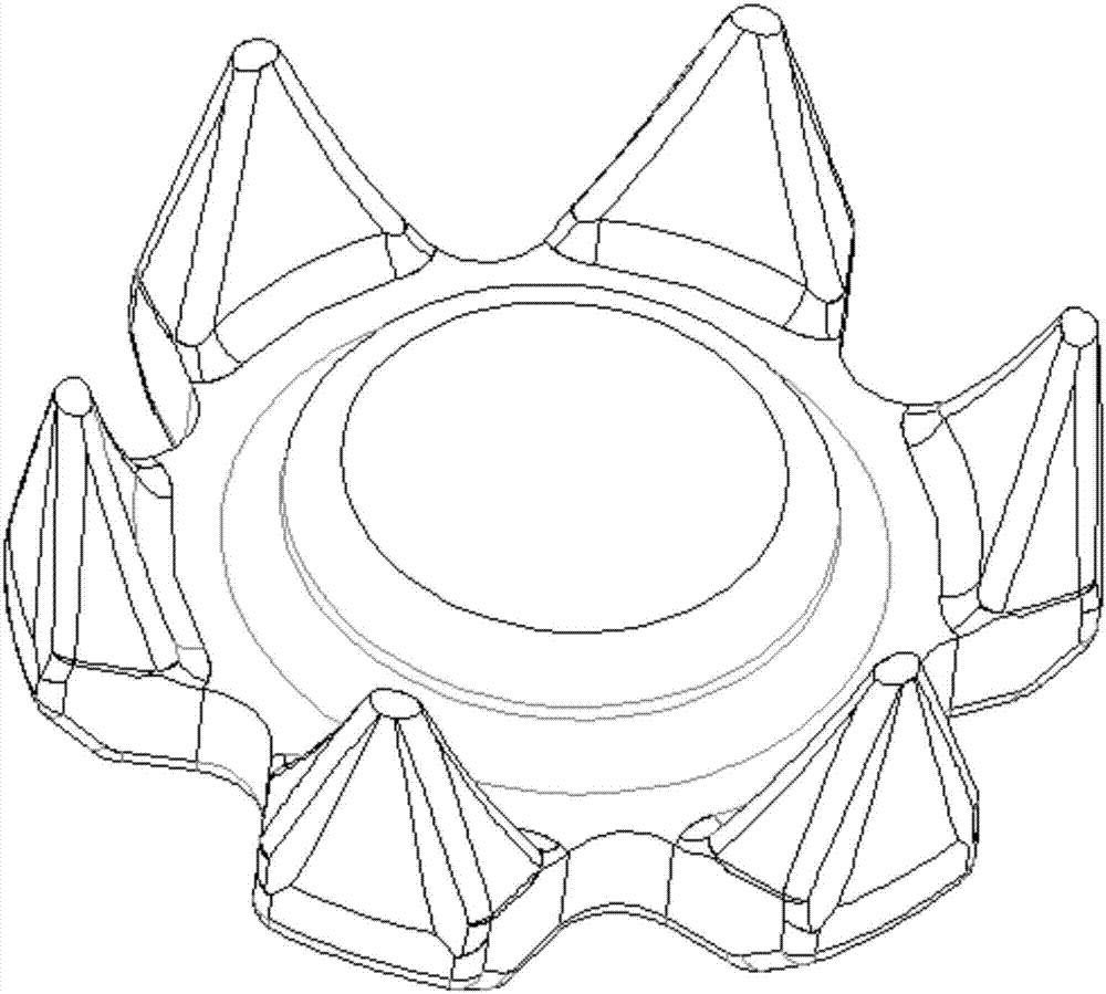 Method for determining claw pole multi-step hot die forging pre-forged piece shape and size