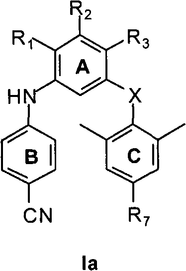 M-bis(arene) polysubstituted amino benzene compound as non-nucleoside HIV reverse transcriptase inhibitor, and preparation and use thereof