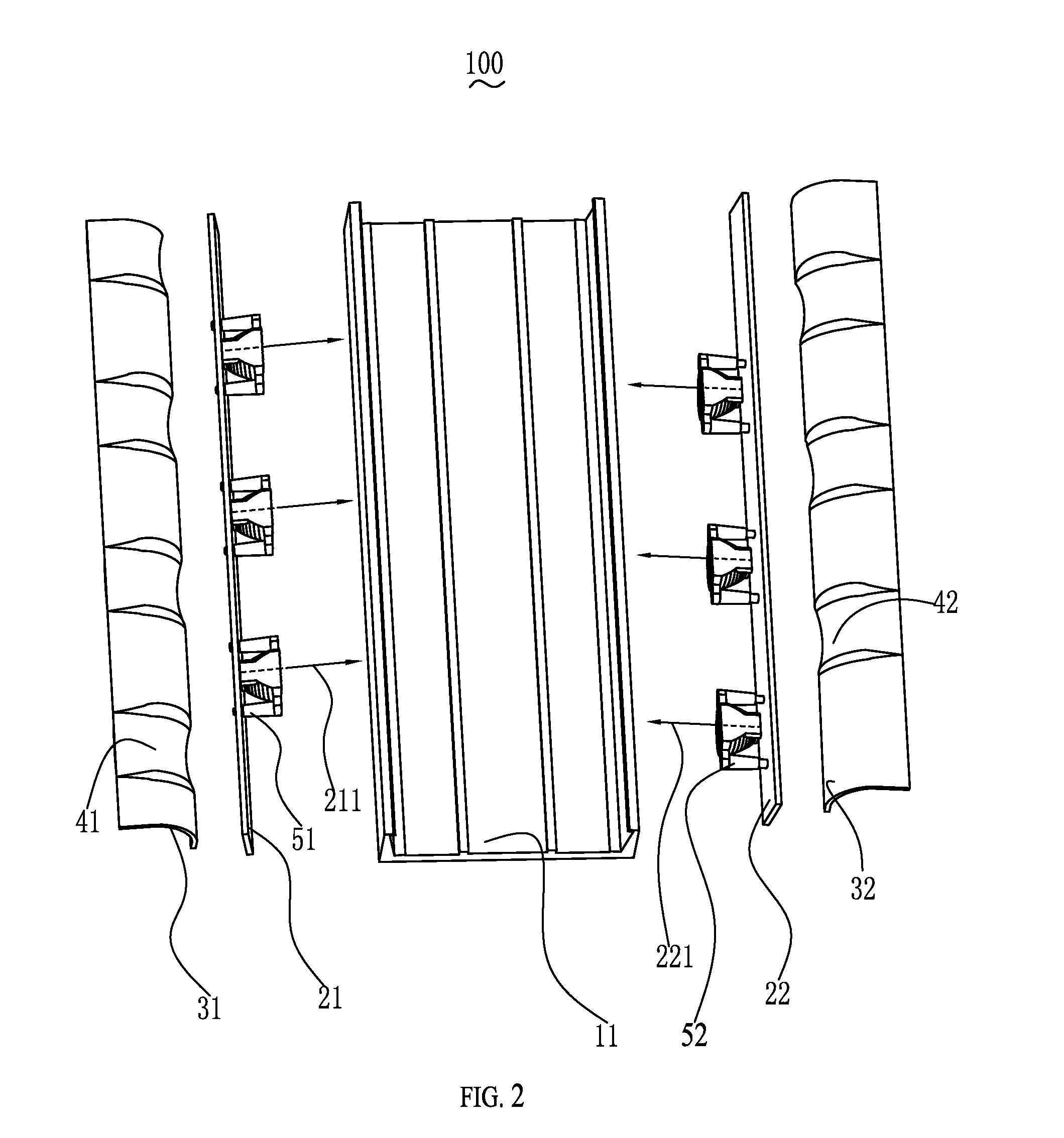 Bar-typed double-row LED lighting