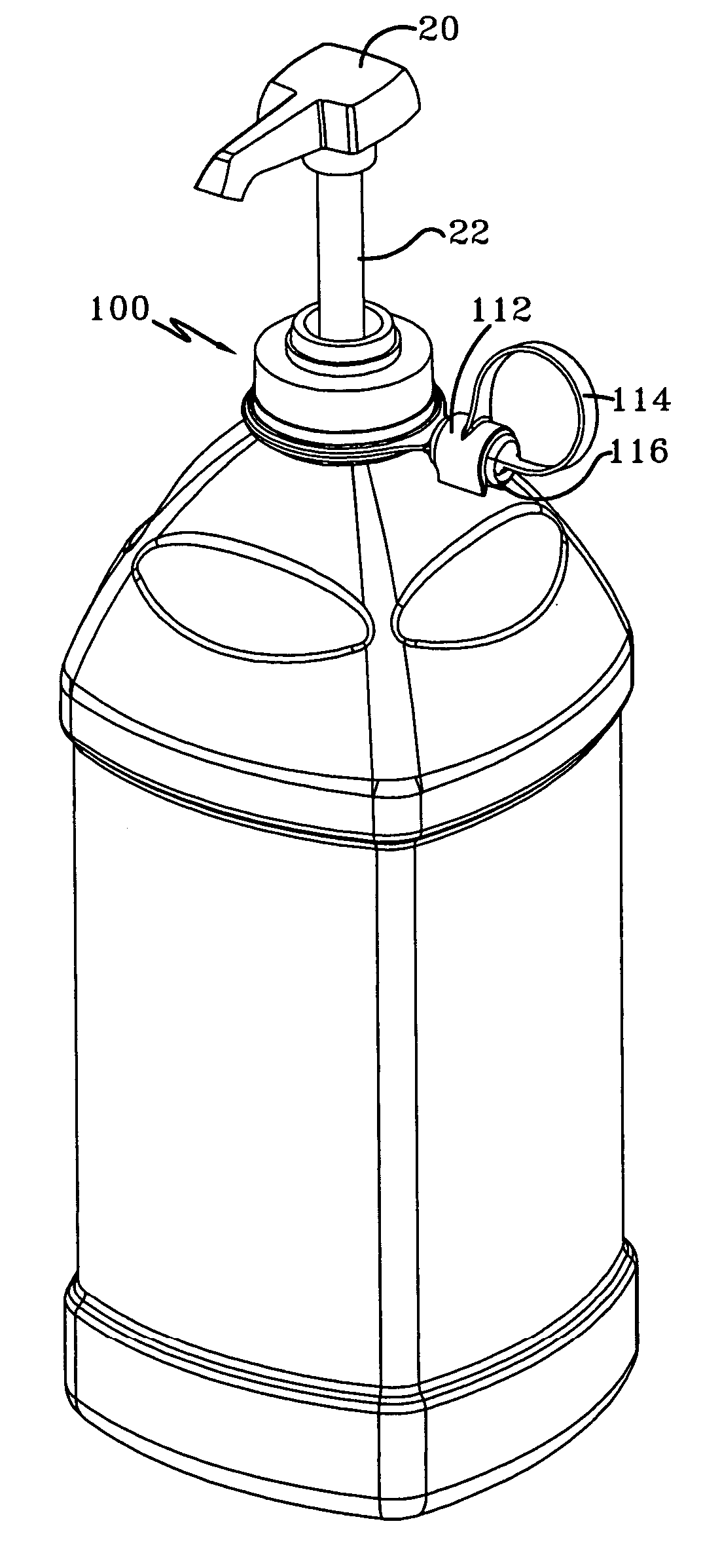 Stroke and output limiter for positive displacement pump bottle