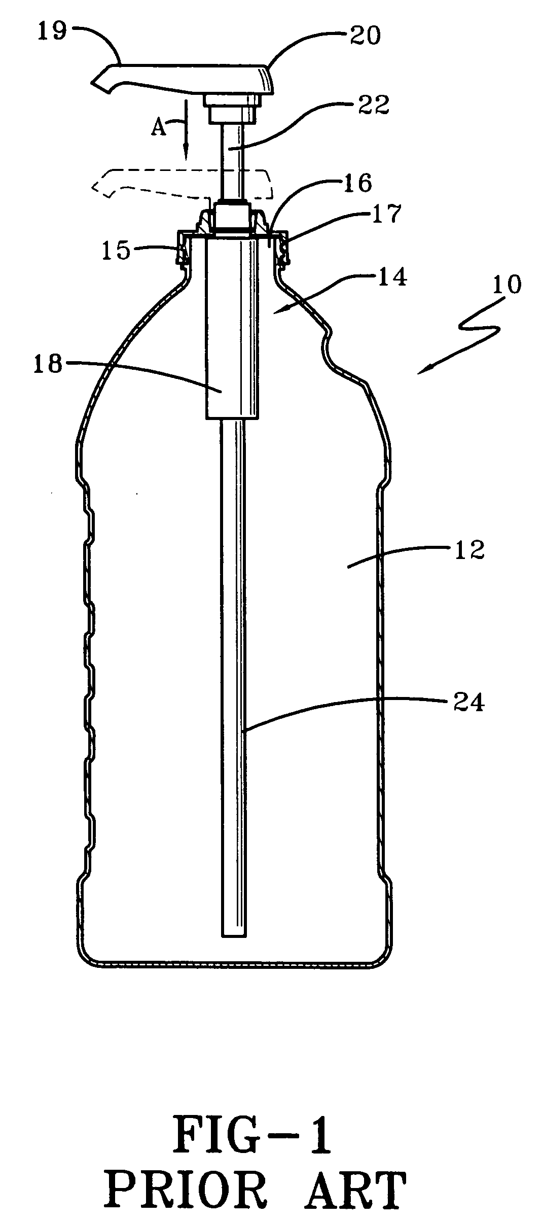 Stroke and output limiter for positive displacement pump bottle