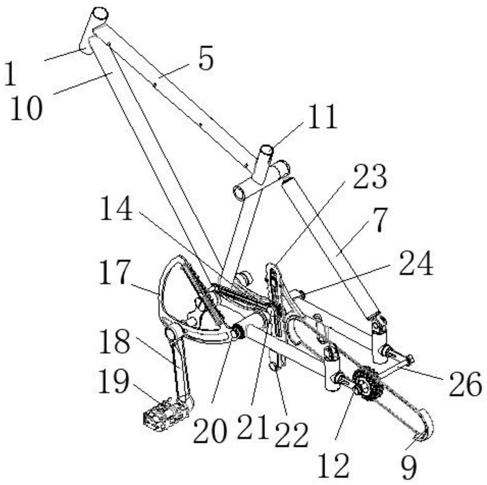 Chainless drive variable-speed bicycle