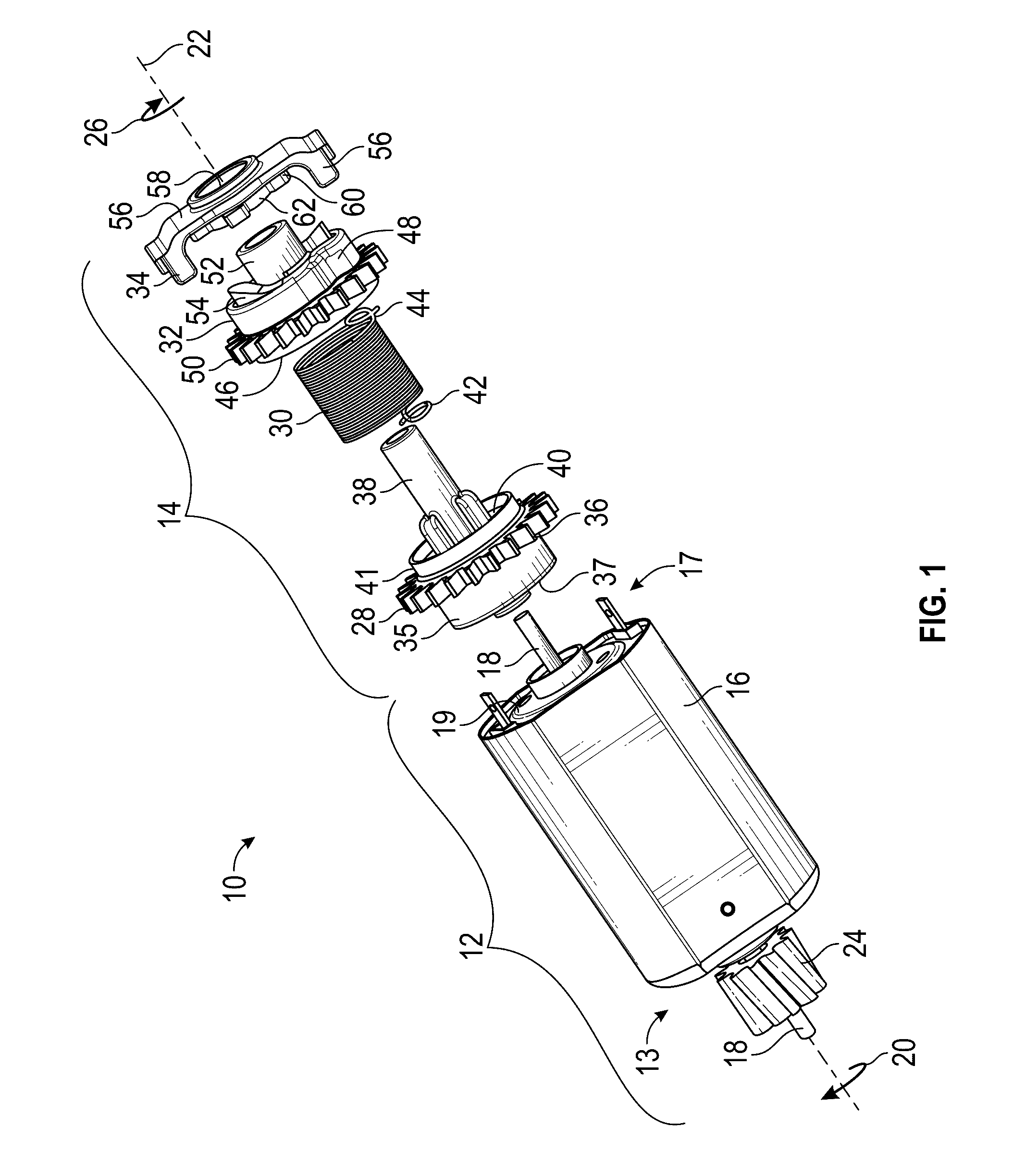 Backdrive assembly with a variable preload