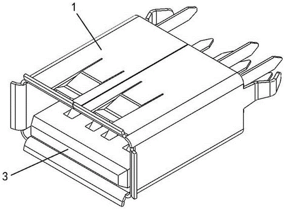 USB female base with built-in mechanical switch