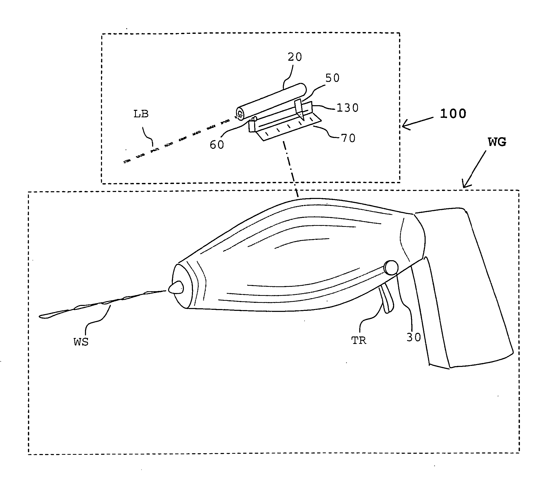 Laser sight for toy gun