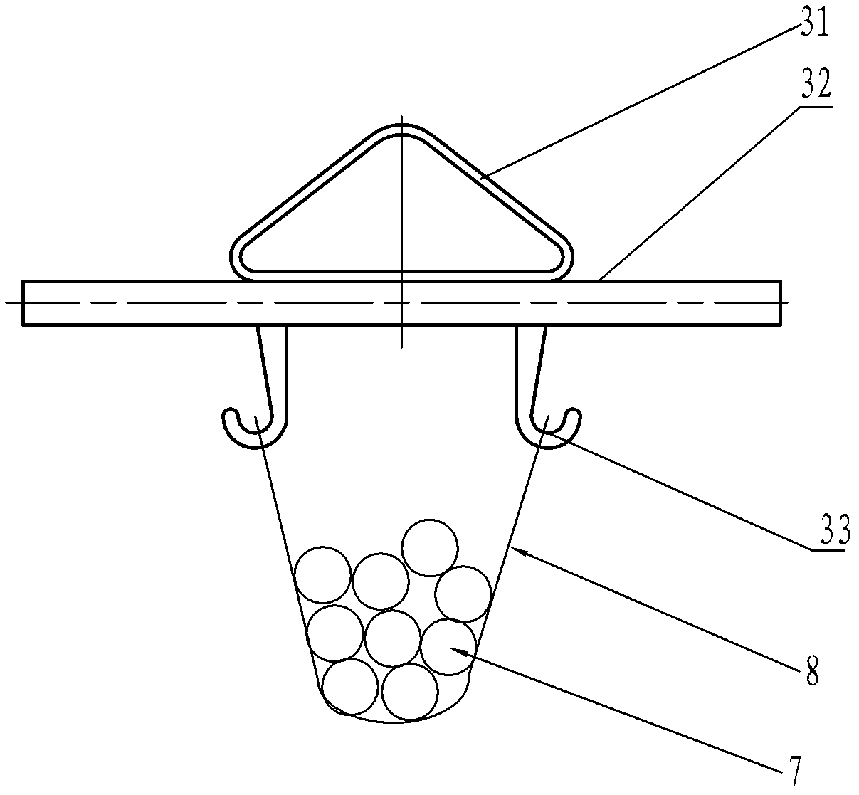 Overhead traveling crane lifting appliance for steel tube pickling