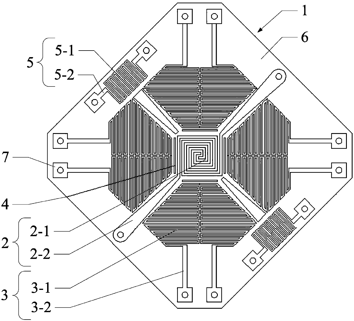 Two-dimensional thermal temperature difference type wind speed sensor and ambient self-compensation method for same