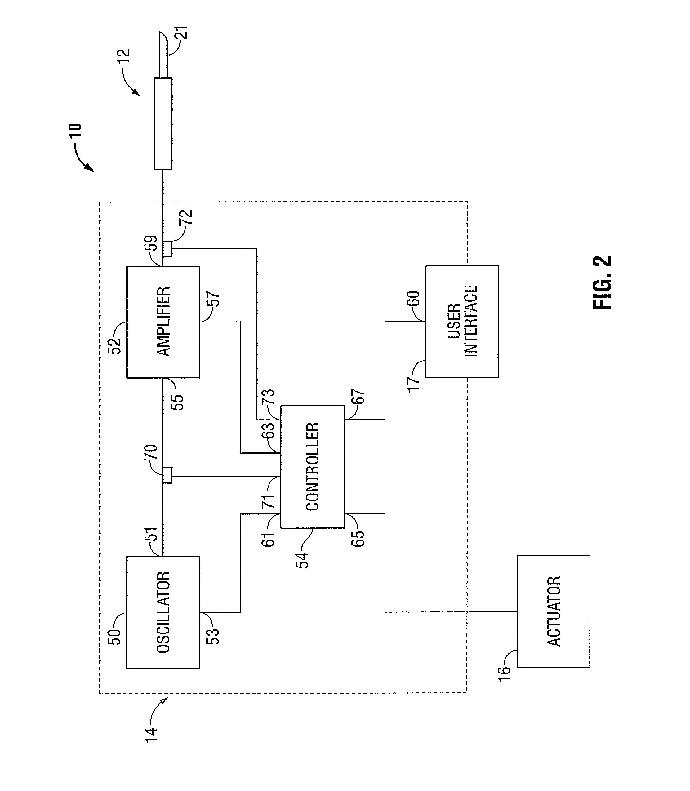 Frequency shifting multi mode ultrasonic dissector