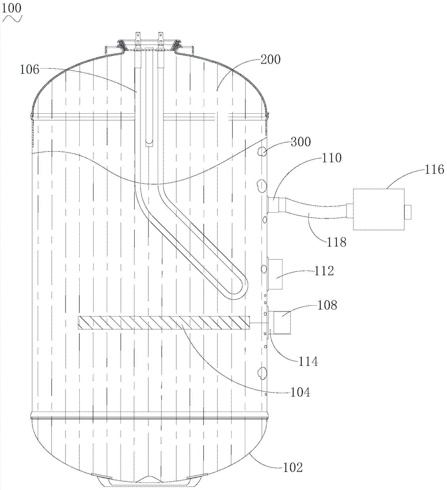 Electric water heater liner cleaning method and electric water heater