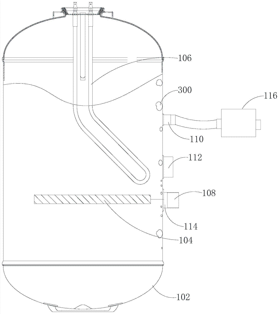 Electric water heater liner cleaning method and electric water heater