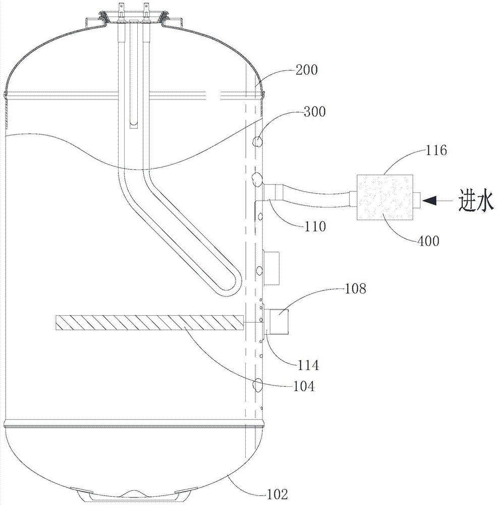 Electric water heater liner cleaning method and electric water heater