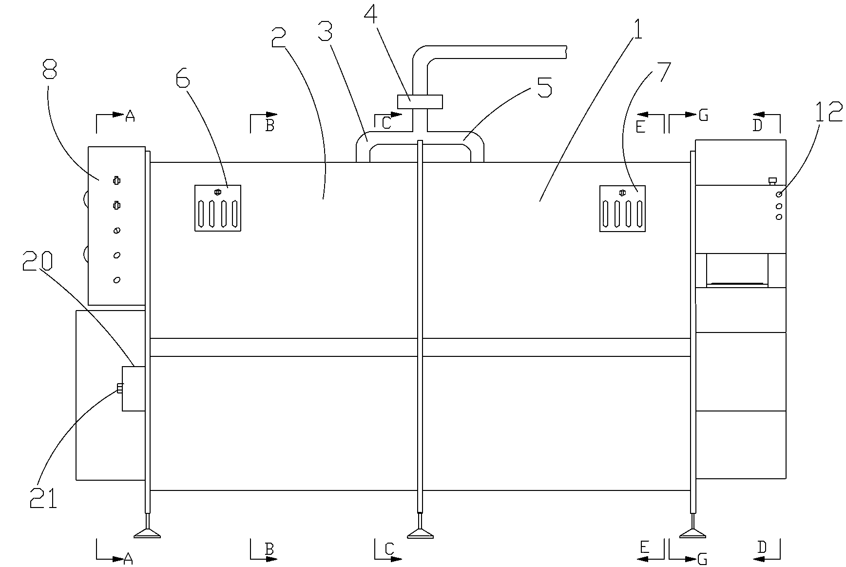 Method and special device for organic waste natural degradation