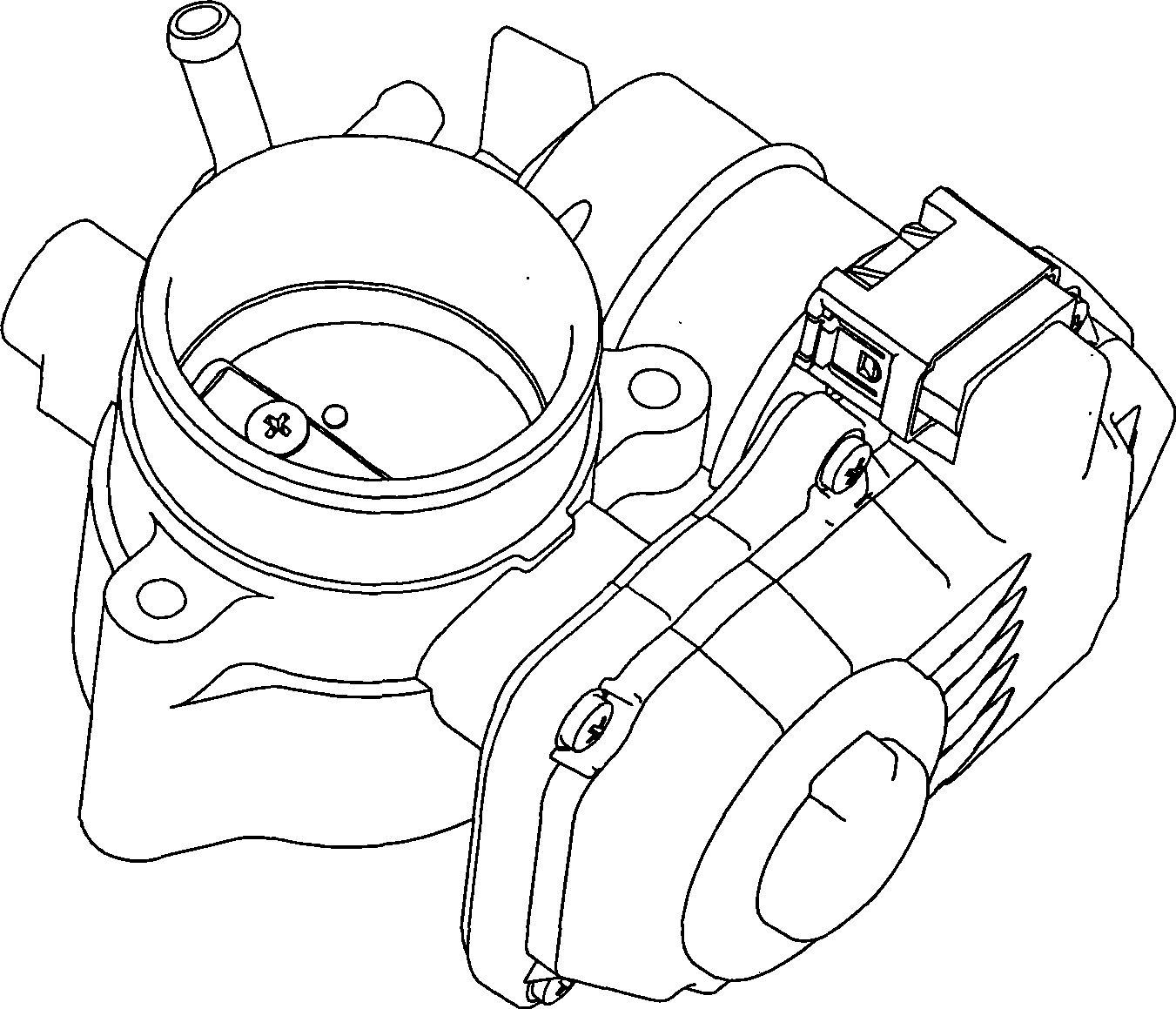 Electronic air throttle body for non-contact sensor