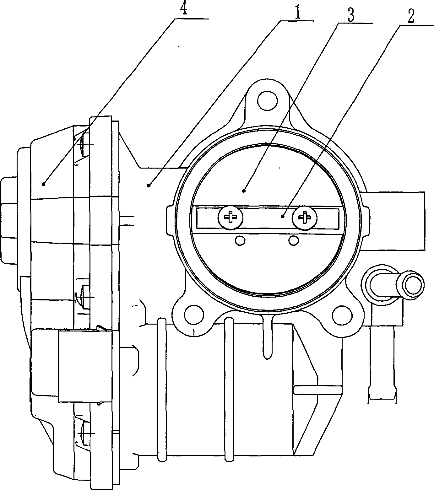 Electronic air throttle body for non-contact sensor