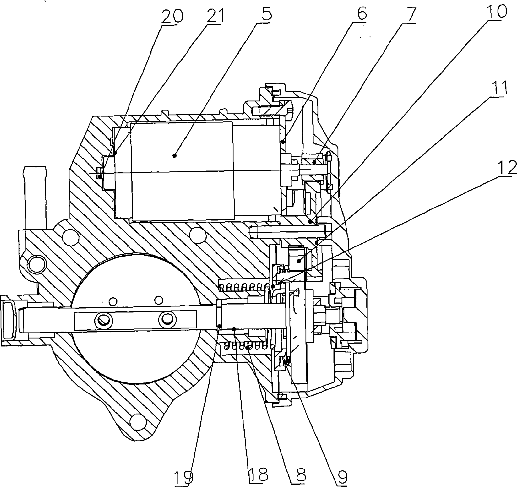 Electronic air throttle body for non-contact sensor