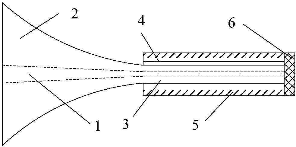 Optical fiber conical sensing probe head based on surface plasmon resonance and manufacturing method thereof