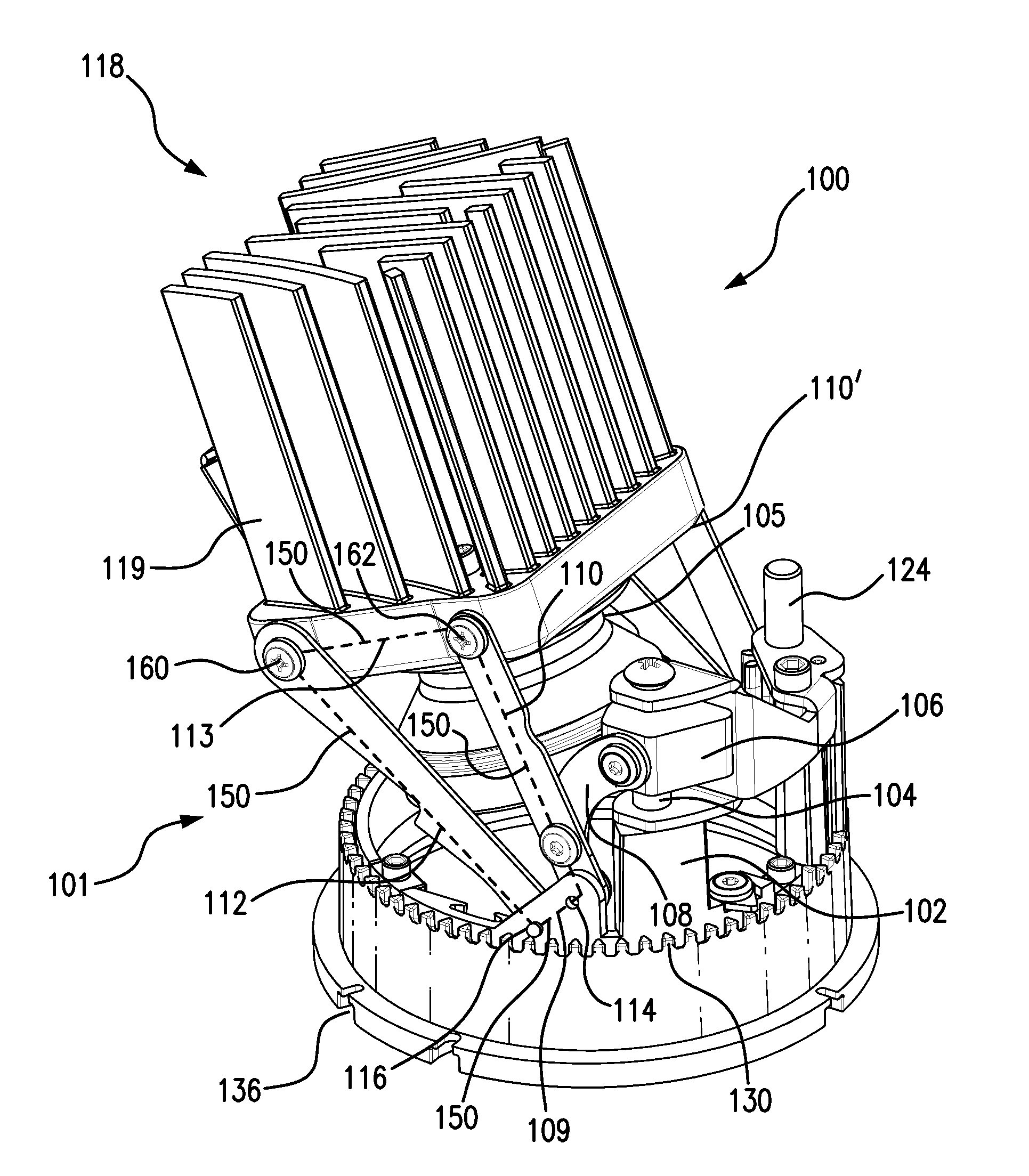 Recessed luminaire adjustment mechanism