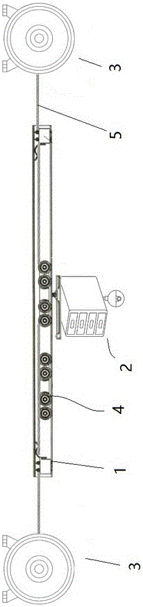 Overhead rail pull-type electric flux integrated environment monitoring miniature intelligent robot for pipe rack