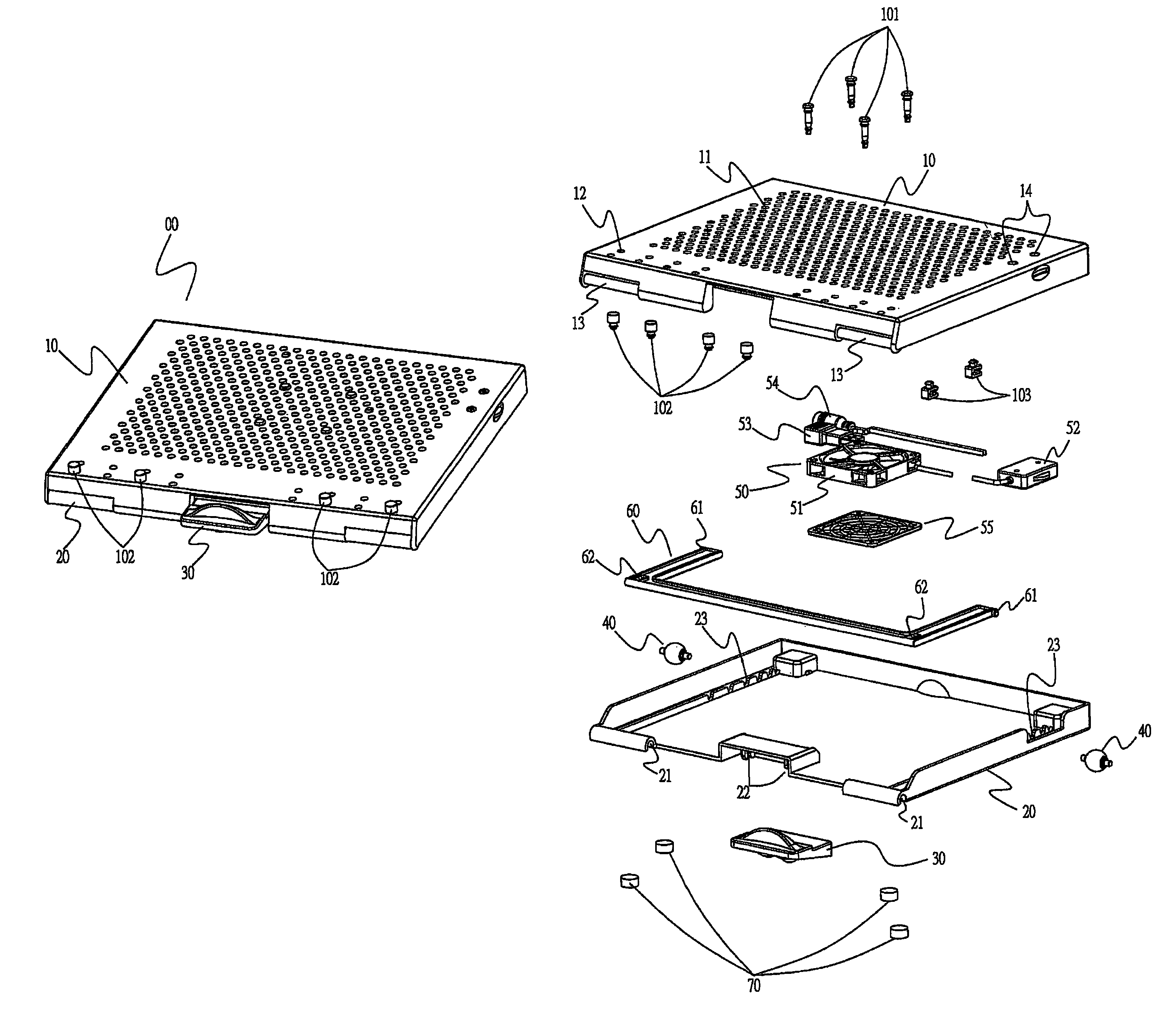 Heat sink for notebook computer