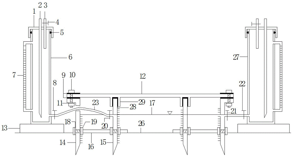 Evaporation-preventing double-ring infiltrometer easy to mount and fix