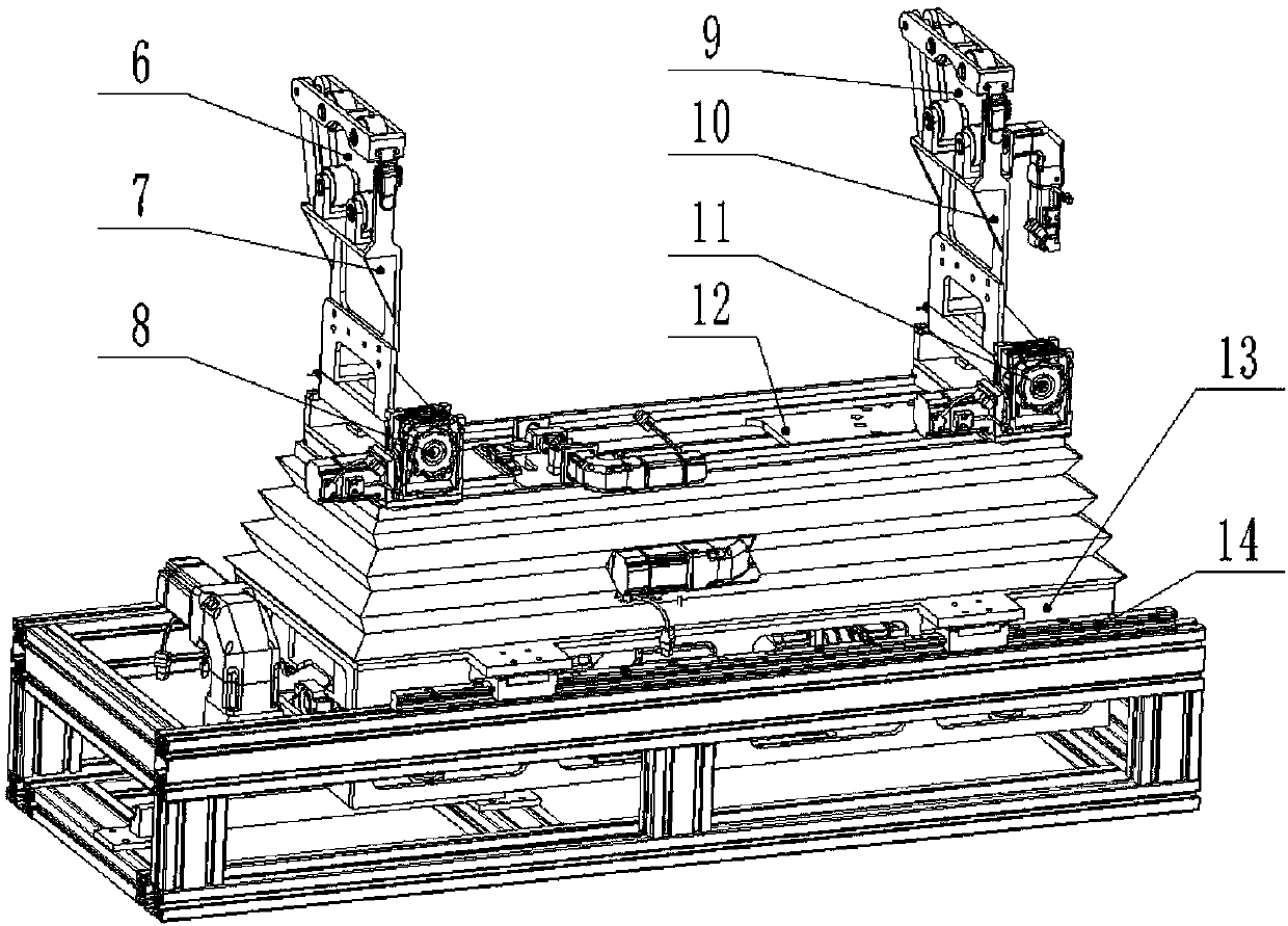 Assembly device for low-pressure turbine shaft-disc assembly of aero-engine