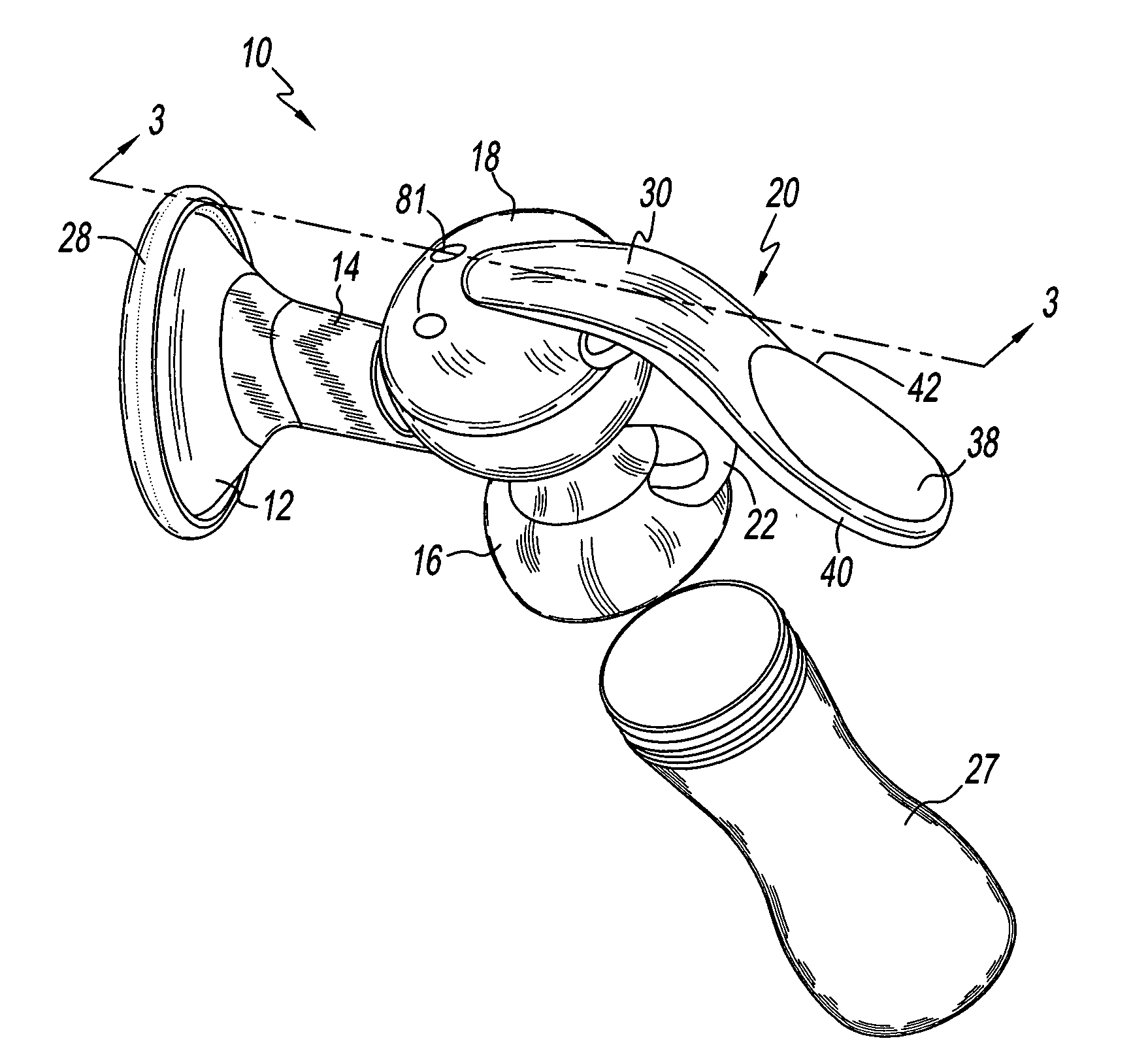 Manual breast pump