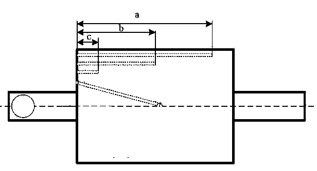 Method for measuring depth of roller body hardening layer