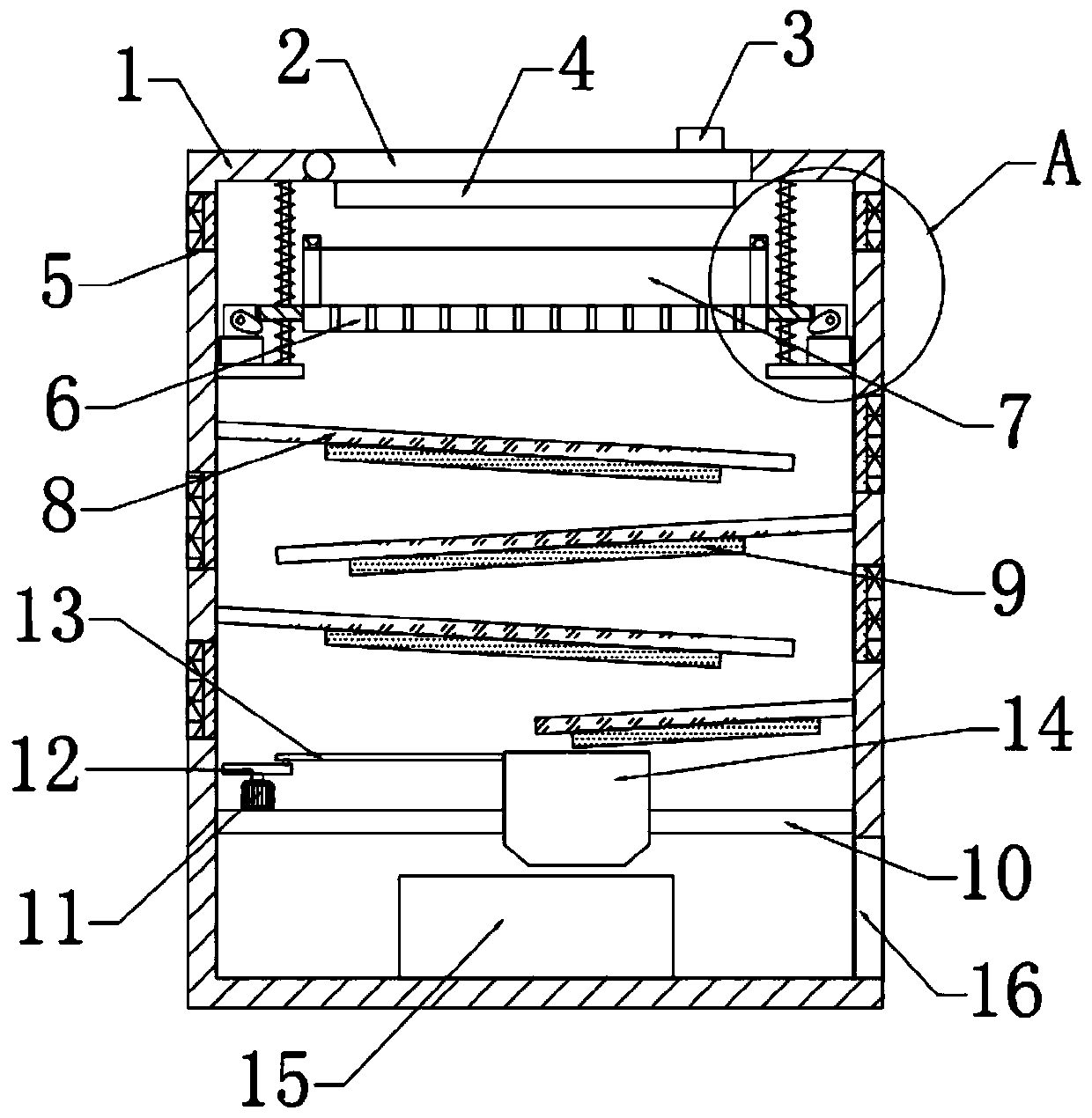 Agricultural grain drying device