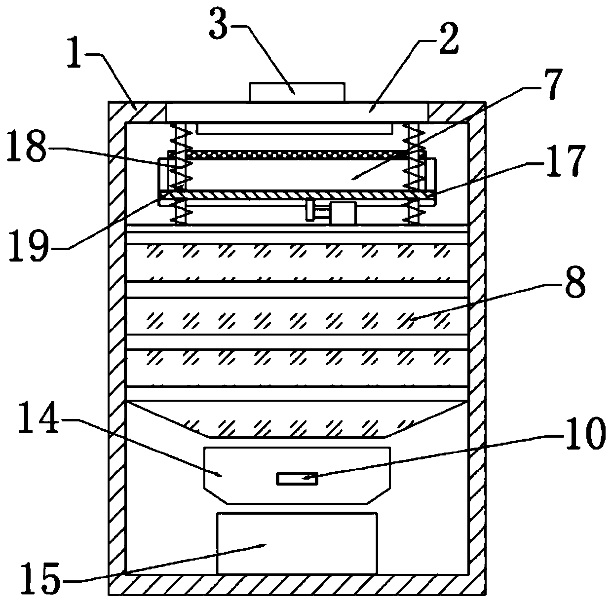 Agricultural grain drying device