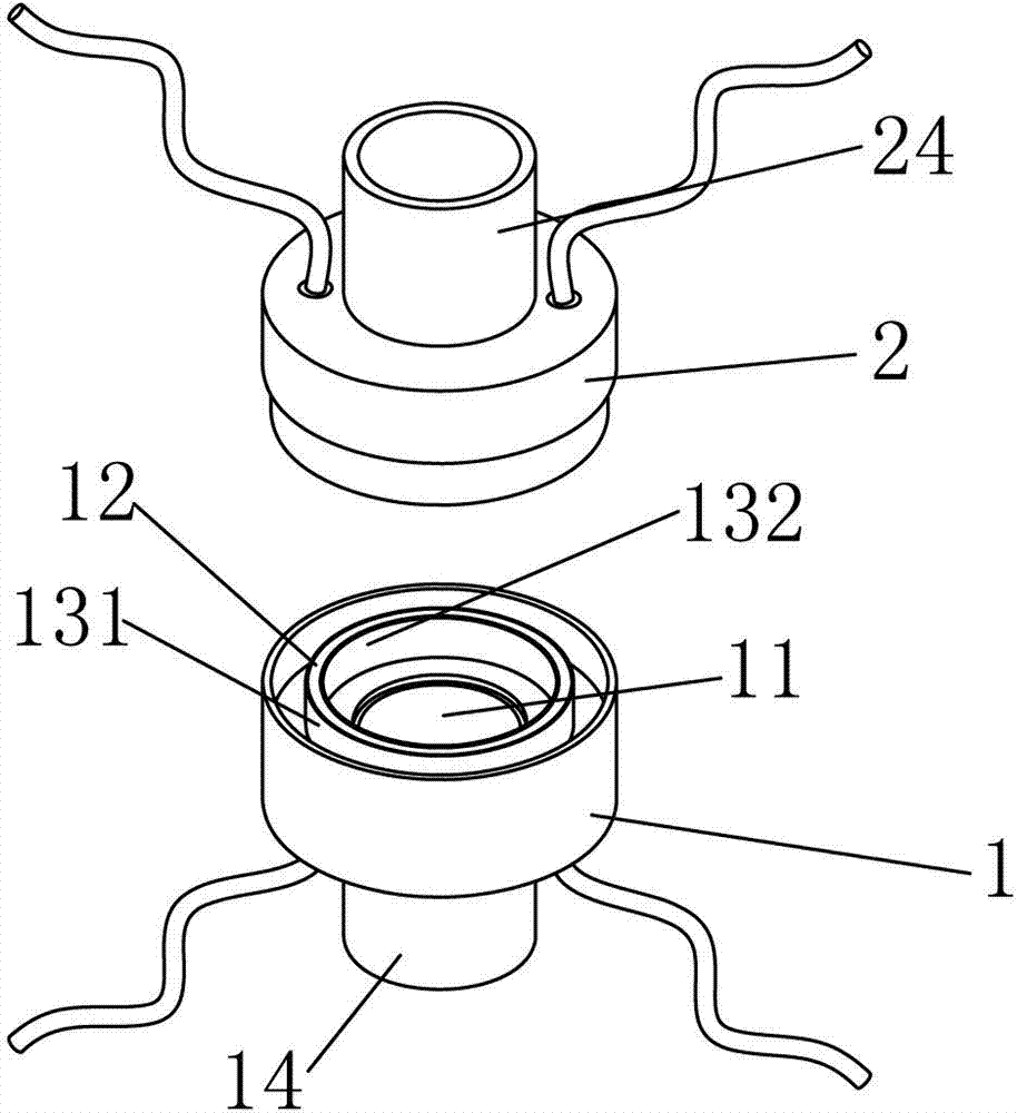 Power connector for Christmas tree of combined structure