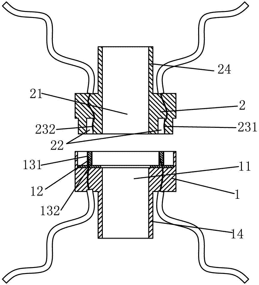 Power connector for Christmas tree of combined structure