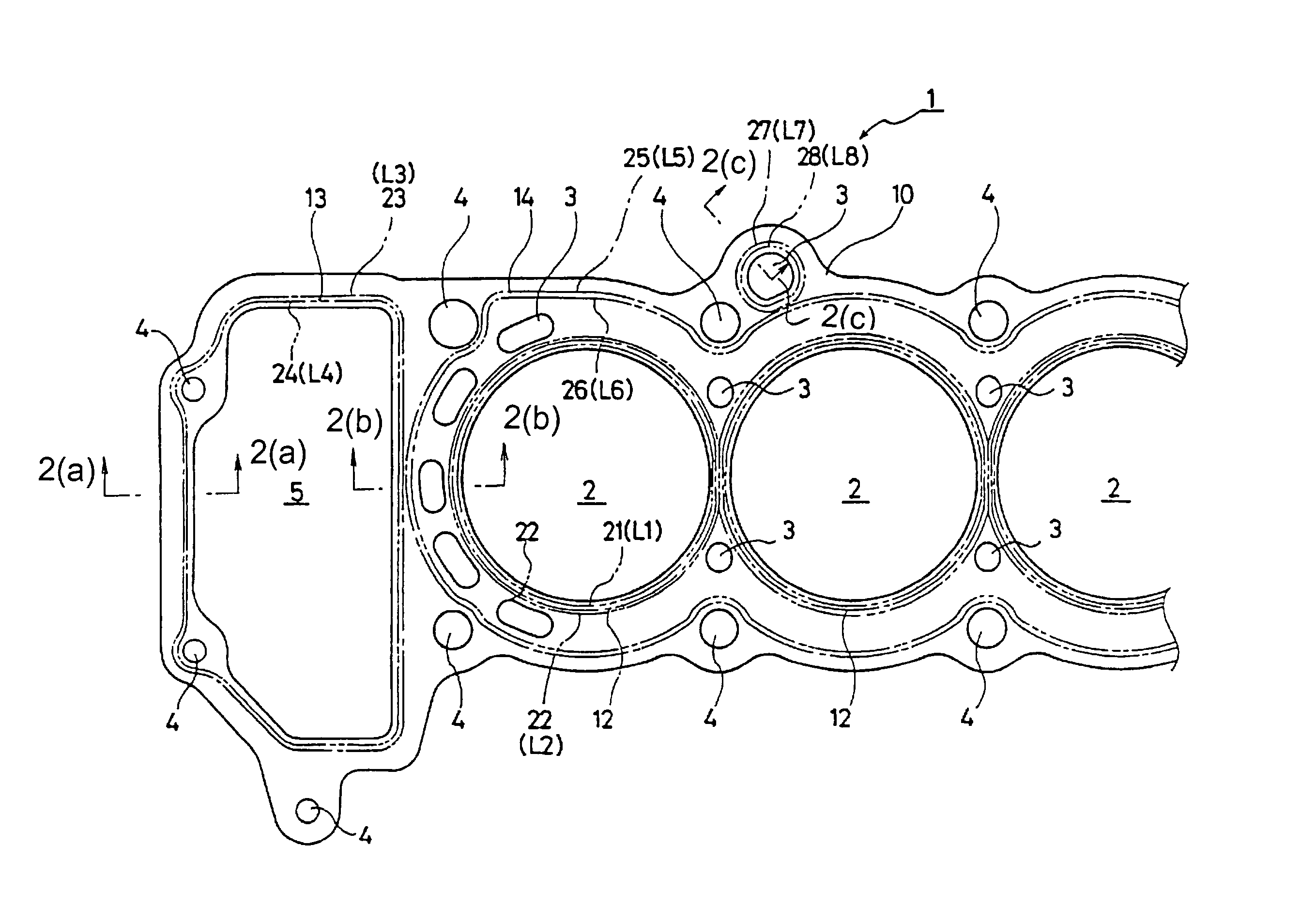 Cylinder head gasket with seal coatings