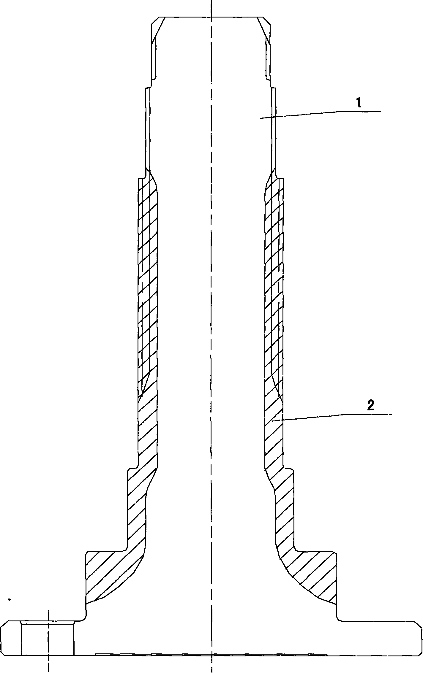 Large variable diameter shaft part induction heat-treatment and quenching technical method