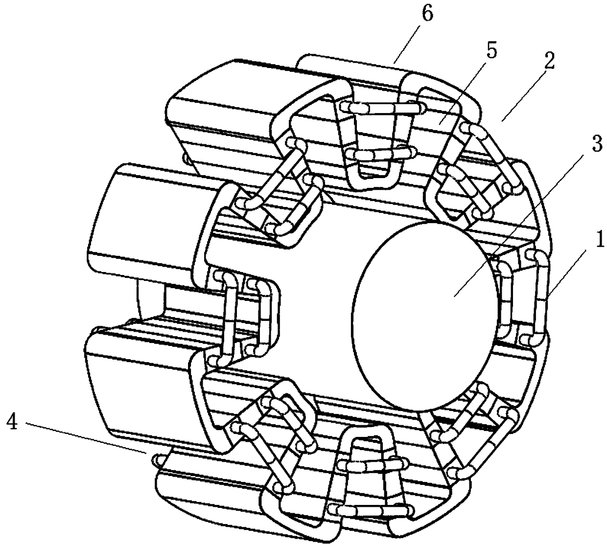 Magnetic torque rotation drive device for deicing robot based on magnetic and conductive materials