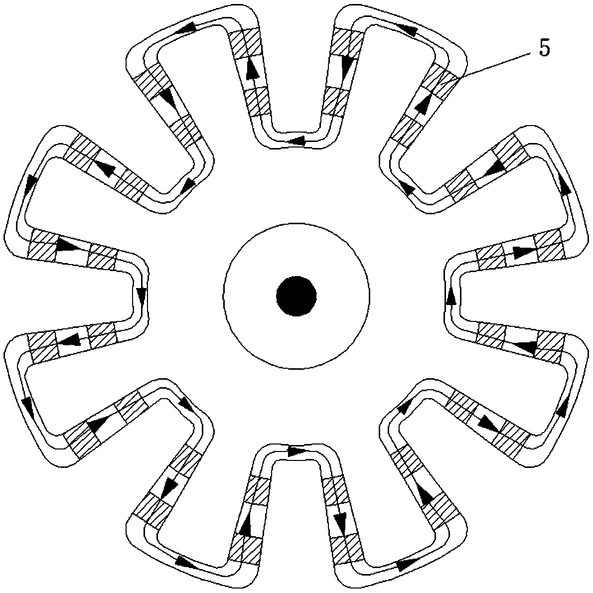 Magnetic torque rotation drive device for deicing robot based on magnetic and conductive materials