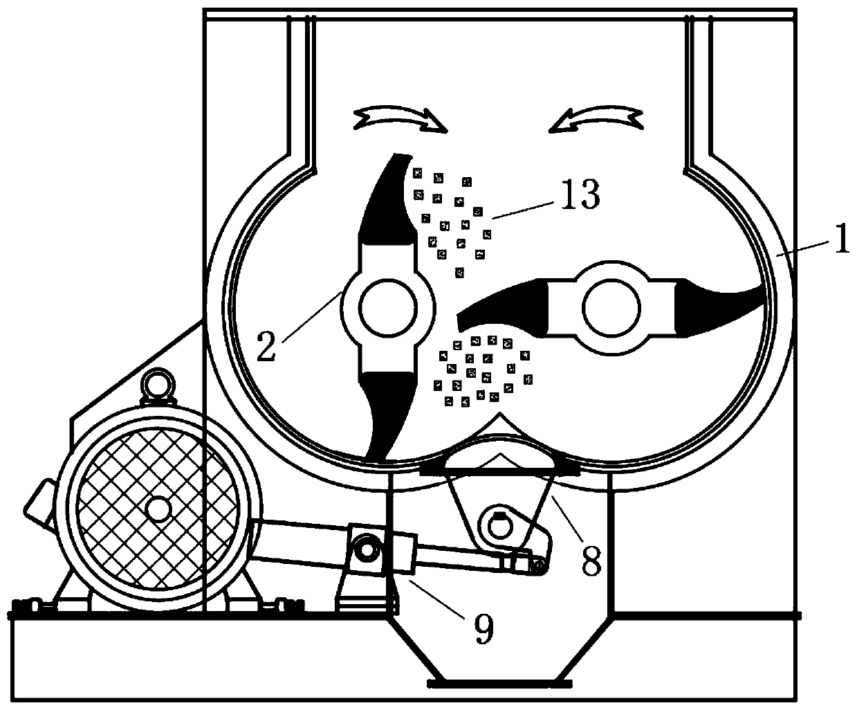 Paste-agglomeration-resistant carbon cooling machine