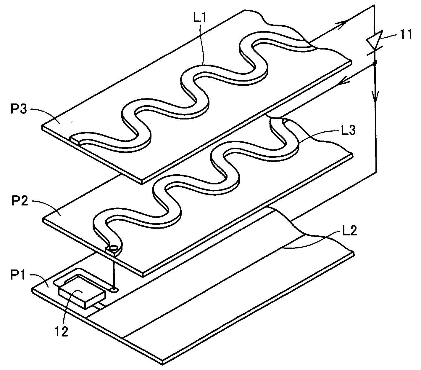 Circuit board transmitting high frequency signal