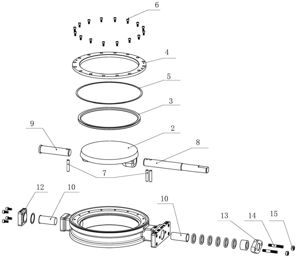 U-shaped ring metal sealing butterfly valve and manufacturing method thereof