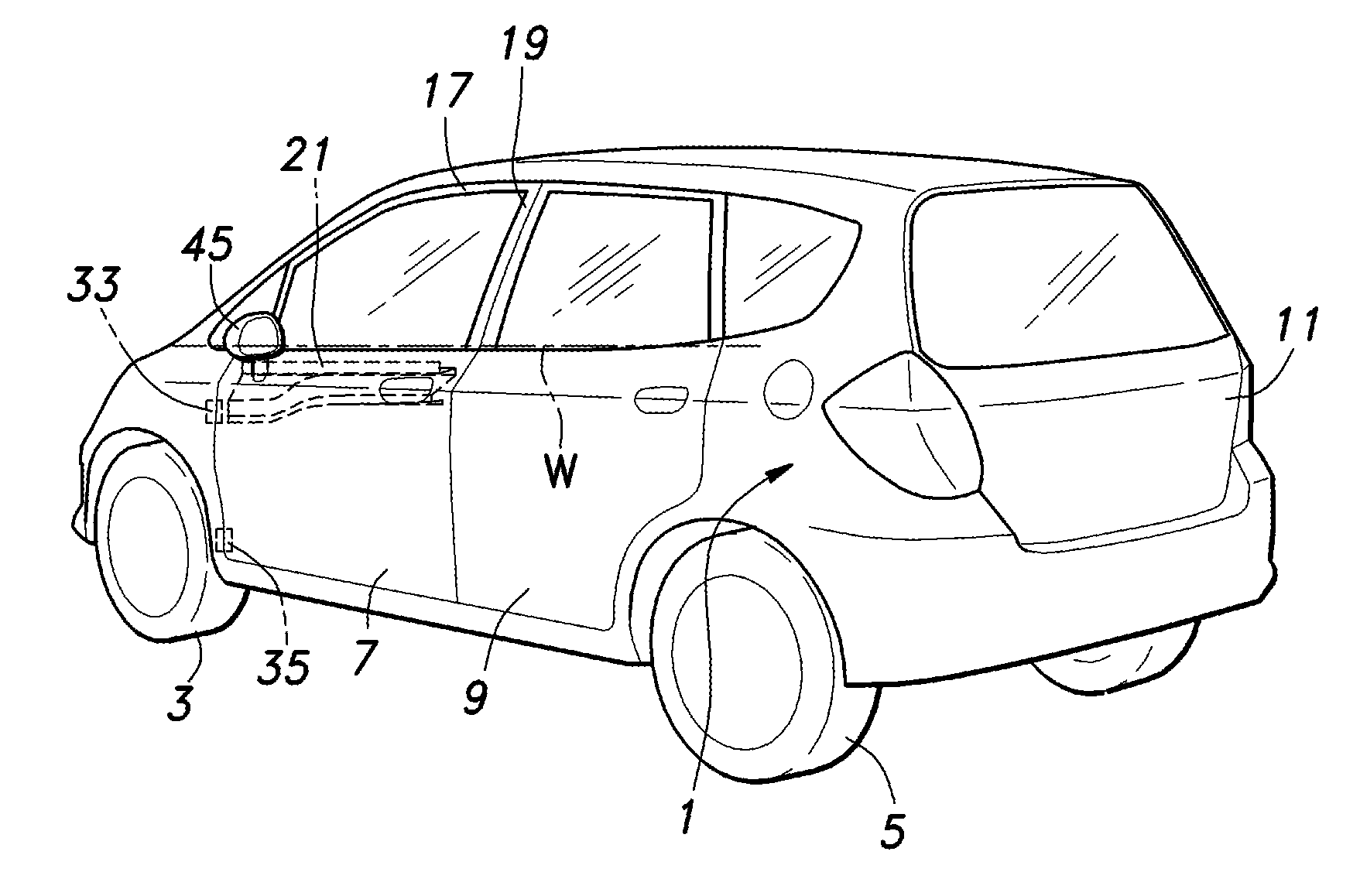 Vehicle door structure