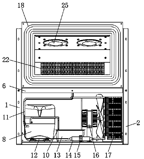 Side-placed type integrated refrigerating unit