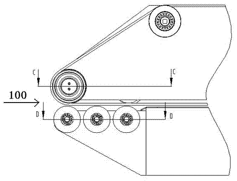 Paper feed mechanism of sticky box machine