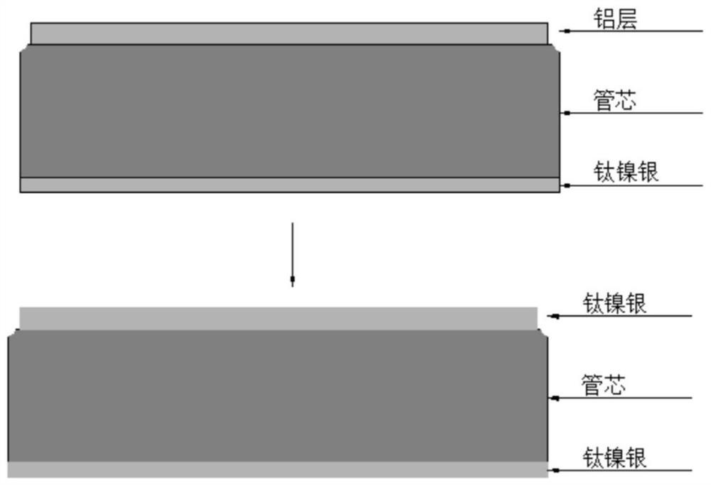 Bonding packaging structure of diode and process thereof