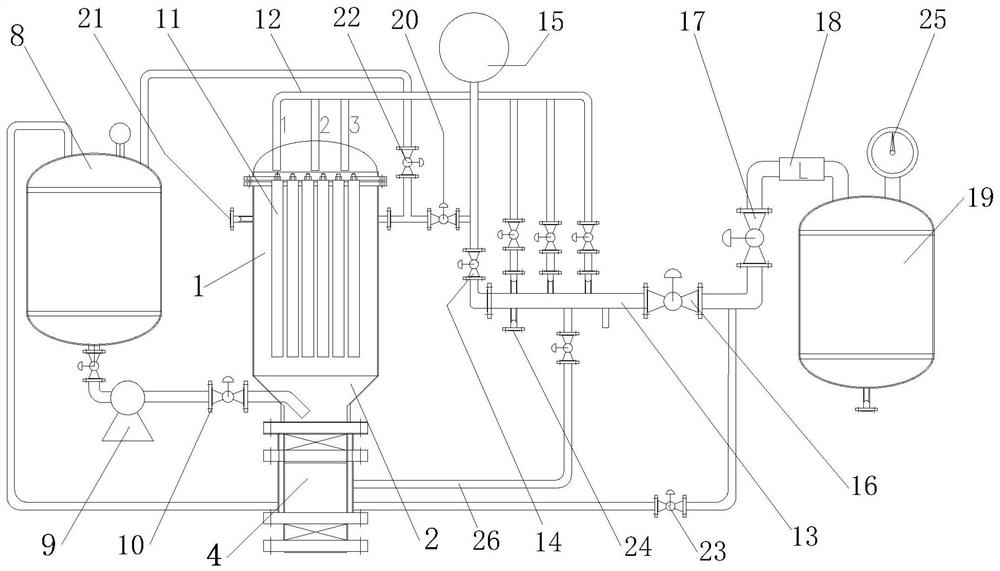 Residue-free candle type filtering system