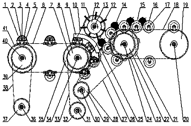 Consequent catching and overturning type fruit transition device