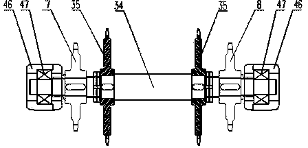 Consequent catching and overturning type fruit transition device