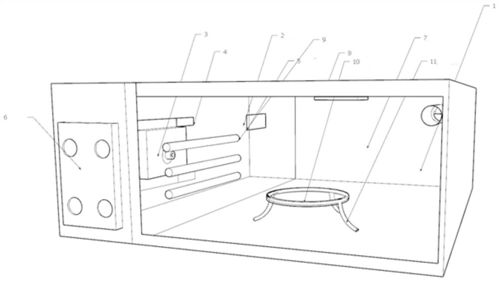 Device for detecting carbon emission of mixture based on microwave induction