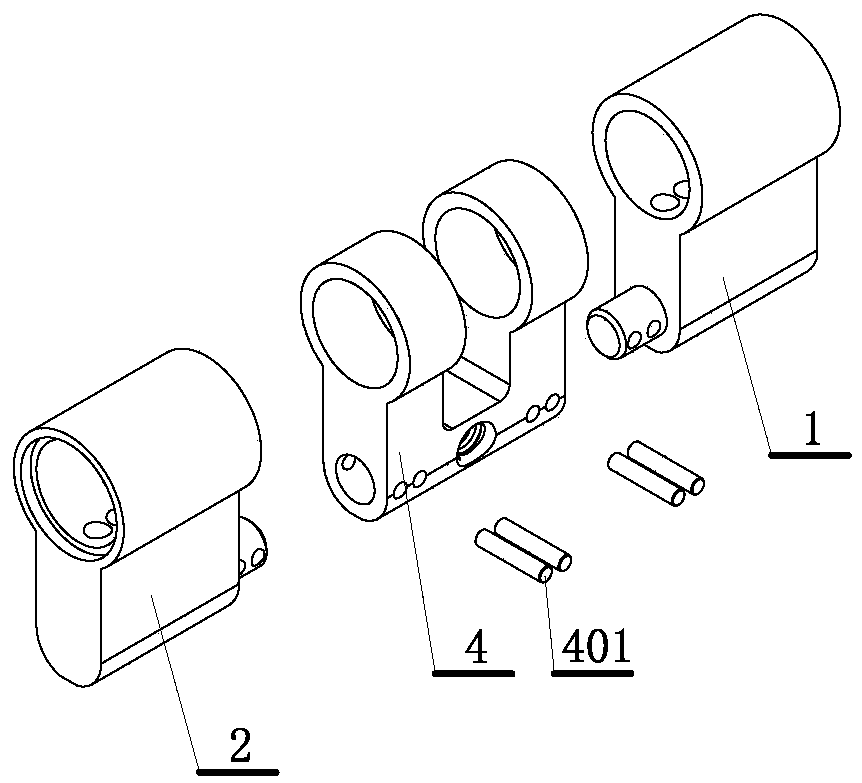 Violence destroy preventing knob lock cylinder