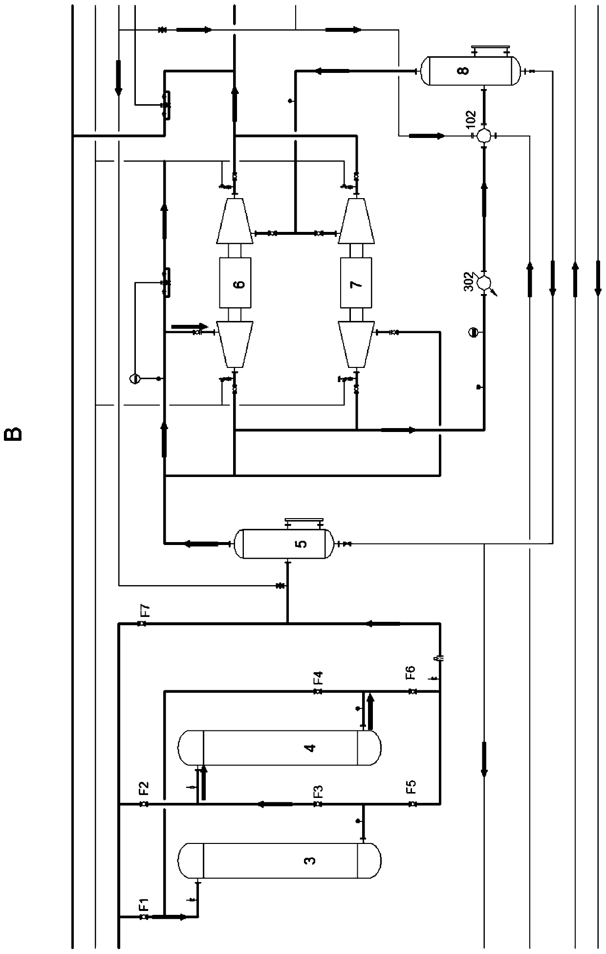 Skid-mounted type natural gas treatment device