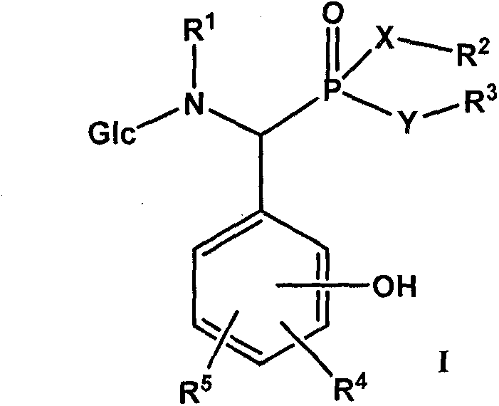 Derivative of alpha-amino phosphonic acid containing saccharide groups, preparation method and medical application thereof