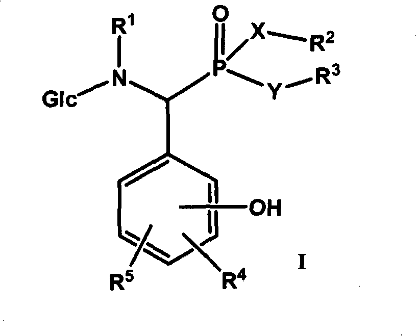 Derivative of alpha-amino phosphonic acid containing saccharide groups, preparation method and medical application thereof